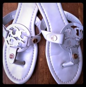 Silver sandals size 9